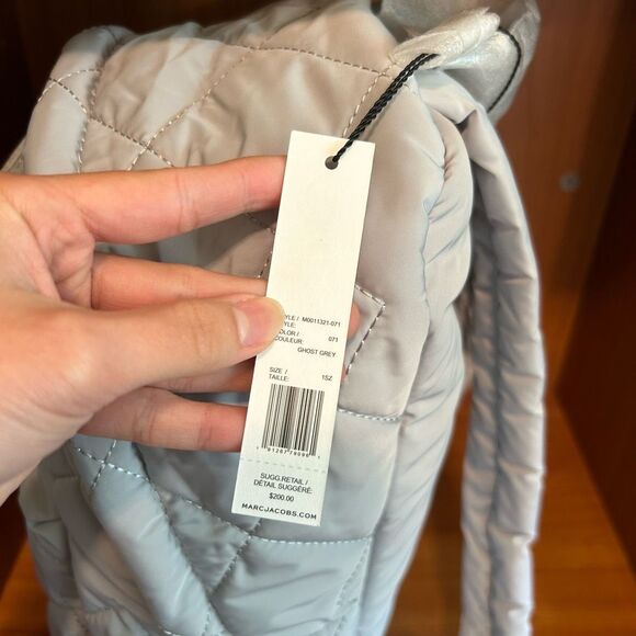 NWT Marc Jacobs Backpack Ghost Grey Puffer - Picture 8 of 11